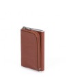 Piquadro - Portafogli compact wallet con portamonete Black Square