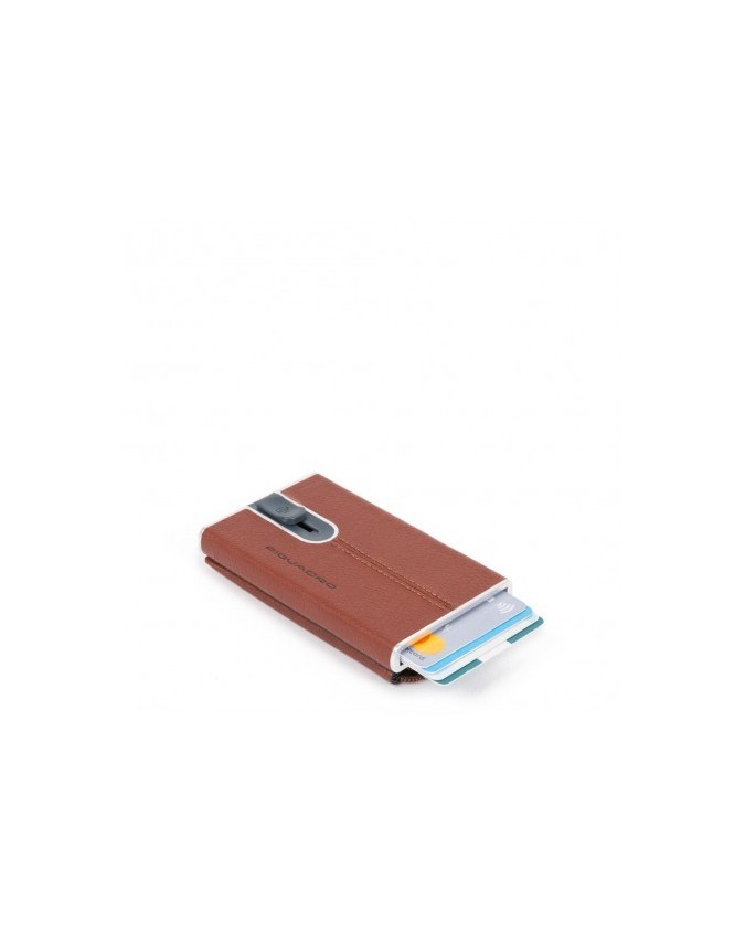 Piquadro - Portafogli compact wallet con portamonete Black Square