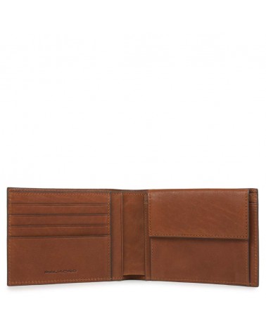 Piquadro - Portafoglio uomo con portamonete in pelle Black Square