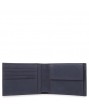 Piquadro - Portafoglio uomo con portamonete in pelle Black Square
