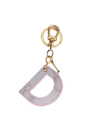 Alviero Martini Prima Classe - Portachiavi  a ciondolo Charm Lettera D Geo Classic White 2