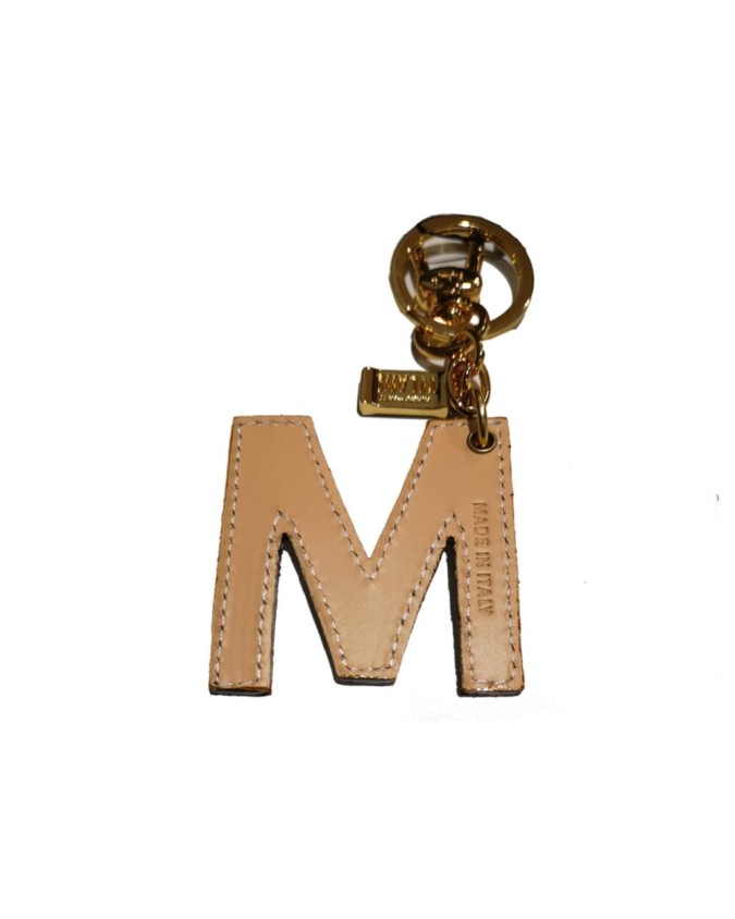 Alviero Martini Prima Classe - Portachiavi  a ciondolo Charm Lettera M Geo Classic White