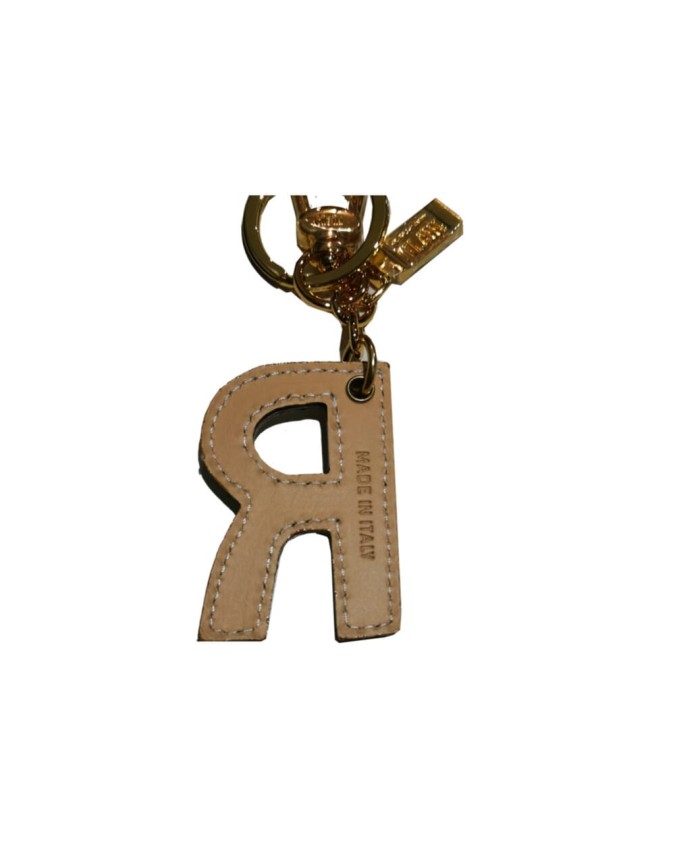 Alviero Martini Prima Classe - Portachiavi  a ciondolo Charm Lettera R Geo Classic White