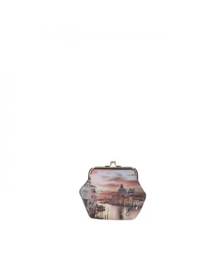 Ynot - Porta monete con chiusura a scatto in ecopelle Yesbag