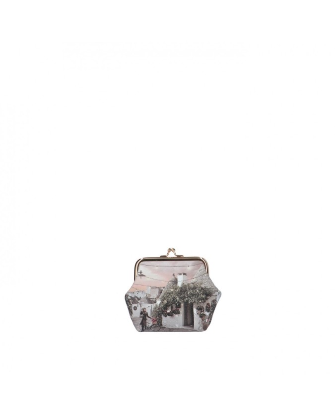 Ynot - Porta monete con chiusura a scatto in ecopelle Yesbag