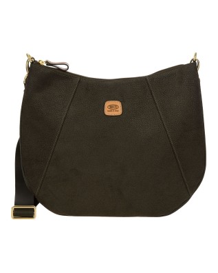  Bric's - Borsa a tracolla piatta in pelle sintetica Life