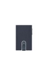 Piquadro - Porta carte di credito sliding system in metallo e pelle Modus