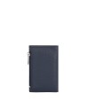 Piquadro - Porta carte di credito sliding system in metallo e pelle Modus