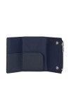 Piquadro - Porta carte di credito sliding system in metallo e pelle Modus