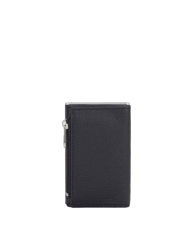 Piquadro - Porta carte di credito sliding system in metallo e pelle Modus
