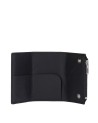 Piquadro - Porta carte di credito sliding system in metallo e pelle Modus