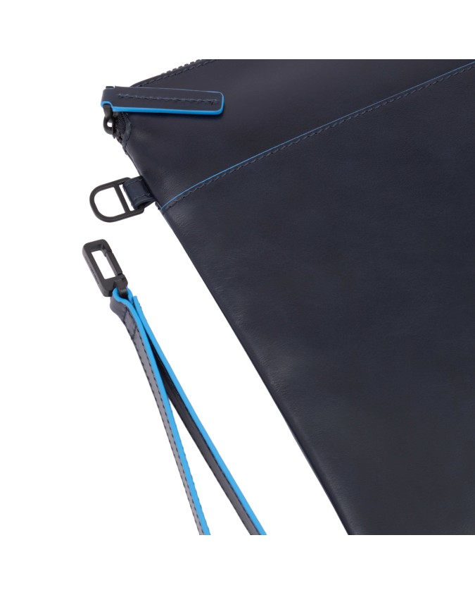 Piquadro - Pochette media in pelle zip around