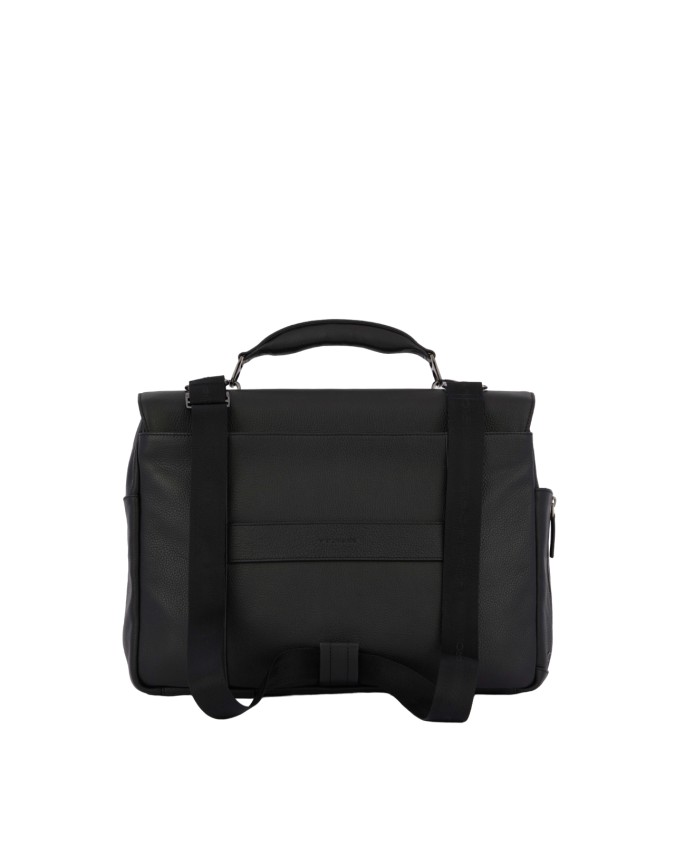 Piquadro - Cartella in pelle porta pc 15.6'' con manico singolo e tasche esterne Modus