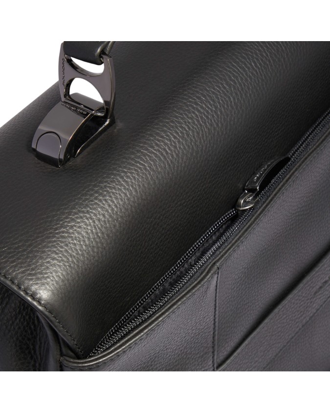 Piquadro - Cartella in pelle porta pc 15.6'' con manico singolo e tasche esterne Modus