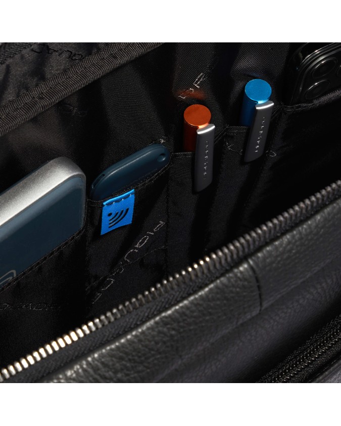 Piquadro - Cartella sottile in pelle porta pc 14'' e porta iPad®Air/Air2 a due manici Modus