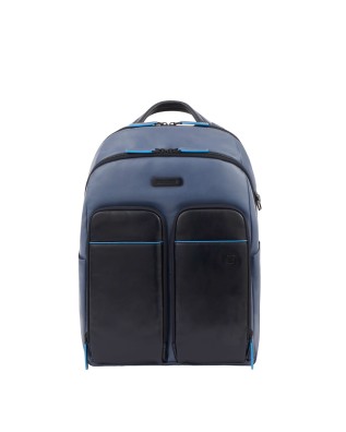 Zaini Porta PC Piquadro - Zaino porta pc 14'' in pelle Blue 2