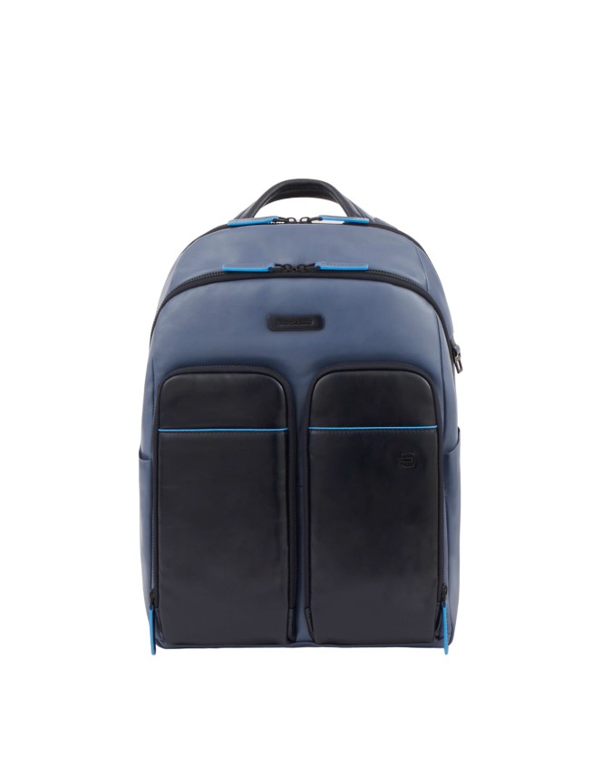 Piquadro - Zaino porta pc 14'' in pelle Blue Square Revamp