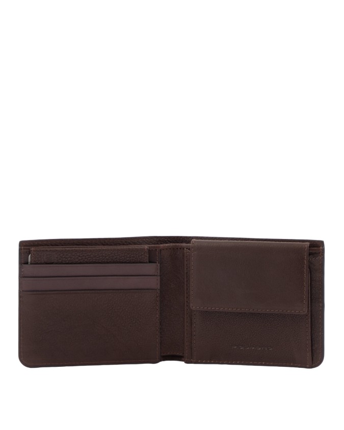 Piquadro - Portafoglio uomo in pelle naturale porta carte e protezione RFID