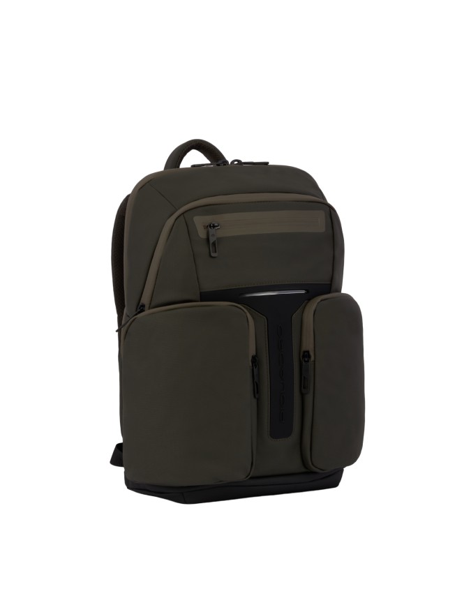  Piquadro - Zaino in nylon porta pc 14" con tasca impermeabile