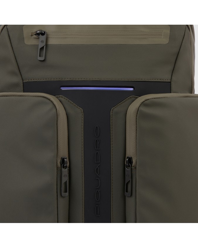  Piquadro - Zaino in nylon porta pc 14" con tasca impermeabile