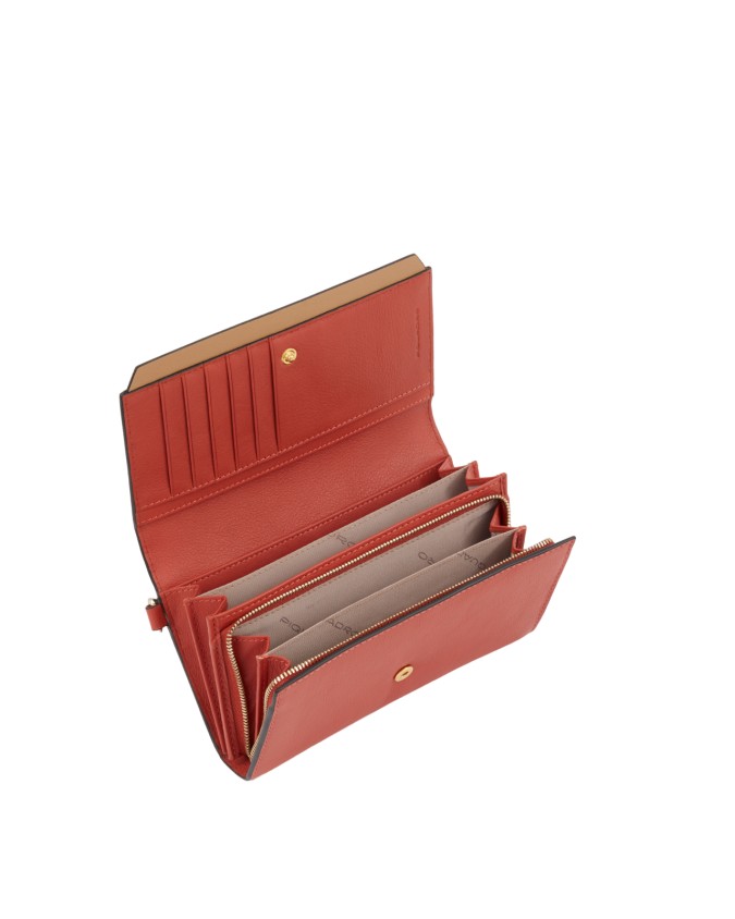 Piquadro - Portafoglio pochette donna in pelle con porta monete Circle