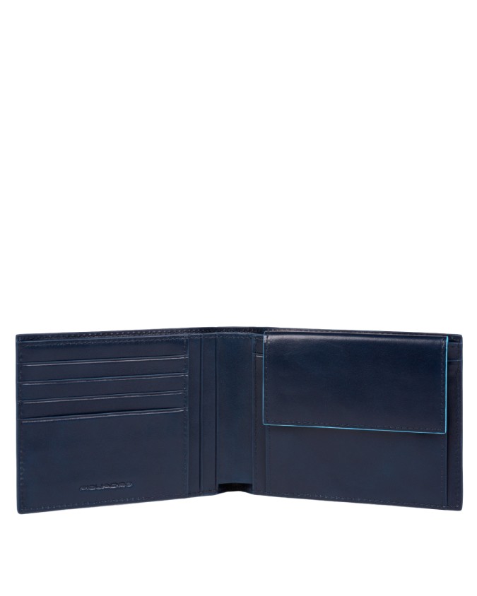 Piquadro - Portafoglio uomo in pelle con portamonete B2 Revamp