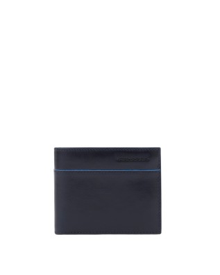 Piquadro - Small men's leather wallet with coin pocket:...