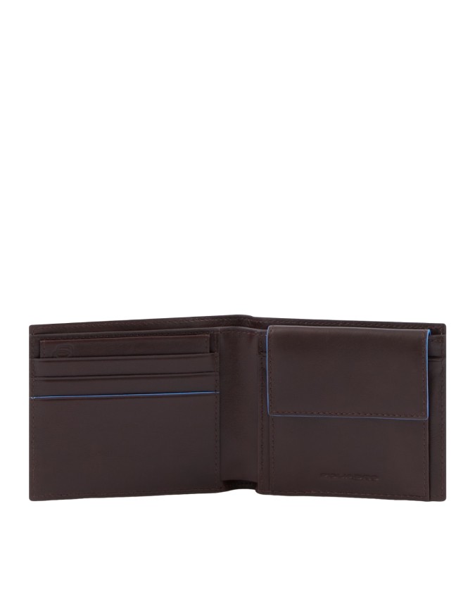 Piquadro - Portafoglio piccolo in pelle uomo con porta monete B2 Revamp