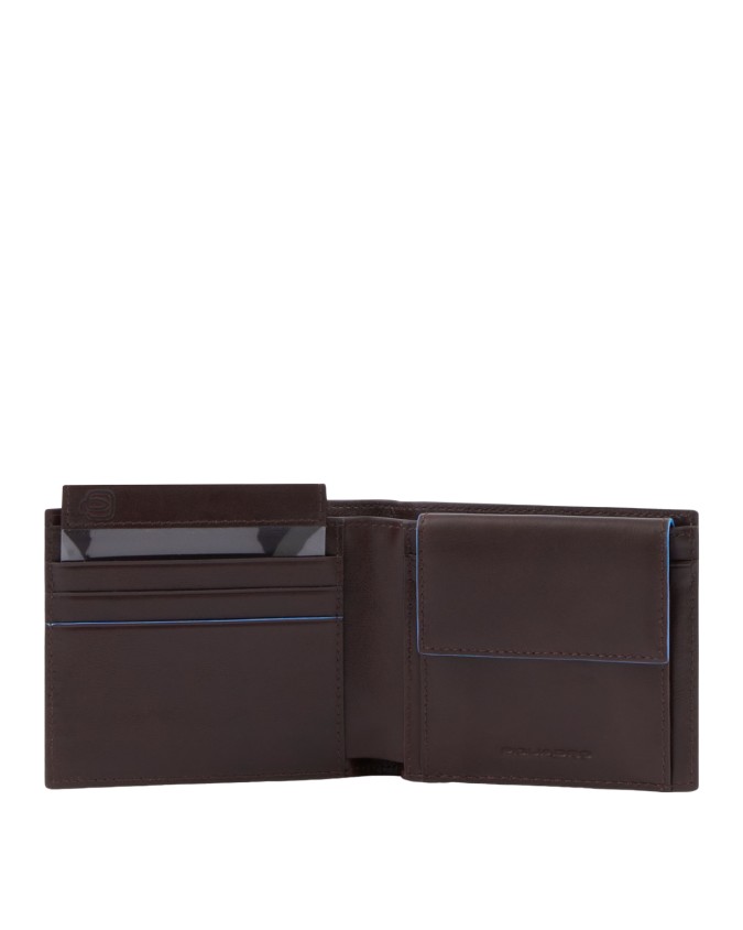 Piquadro - Portafoglio piccolo in pelle uomo con porta monete B2 Revamp