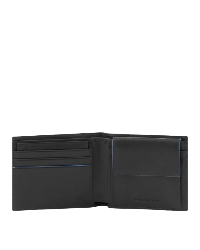 Piquadro - Portafoglio piccolo in pelle uomo con porta monete B2 Revamp