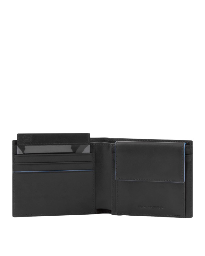 Piquadro - Portafoglio piccolo in pelle uomo con porta monete B2 Revamp