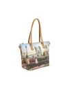  Ynot - Borsa shopping a spalla in ecopelle stampata Yesbag