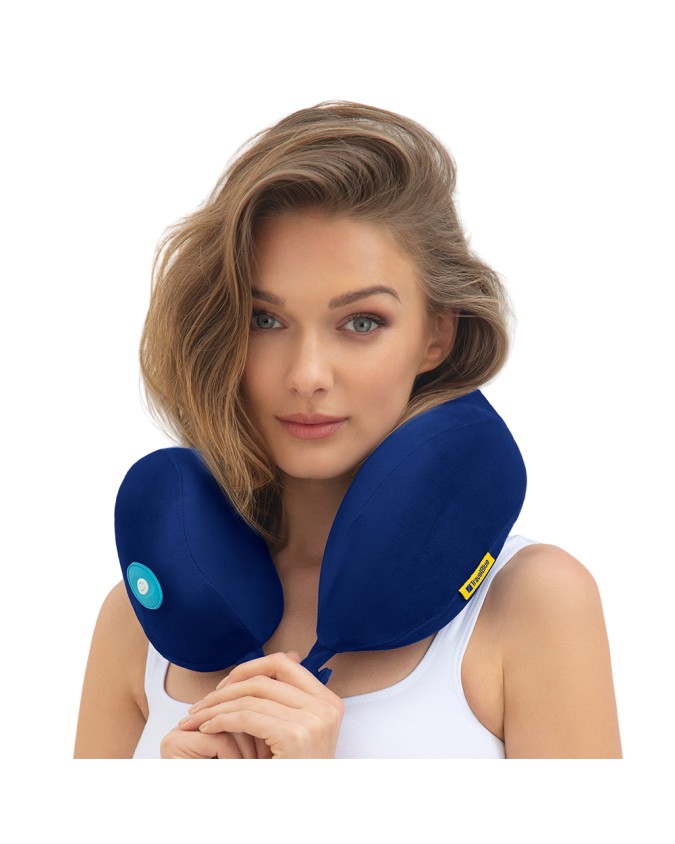 Travel Blue - Cuscino da viaggio massaggiante in memory foam