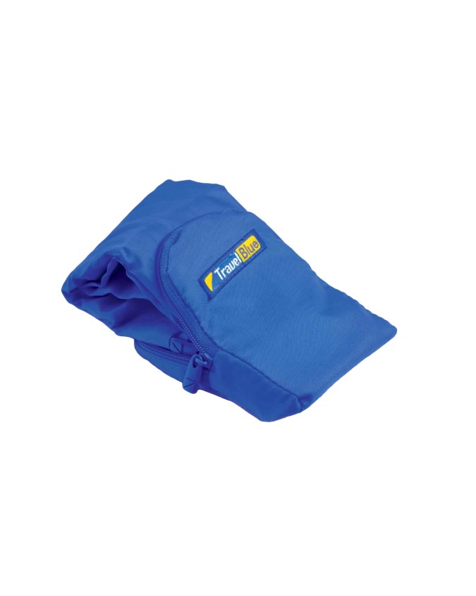 Travel Blue - Borsa con doppio manico pieghevole in poliestere