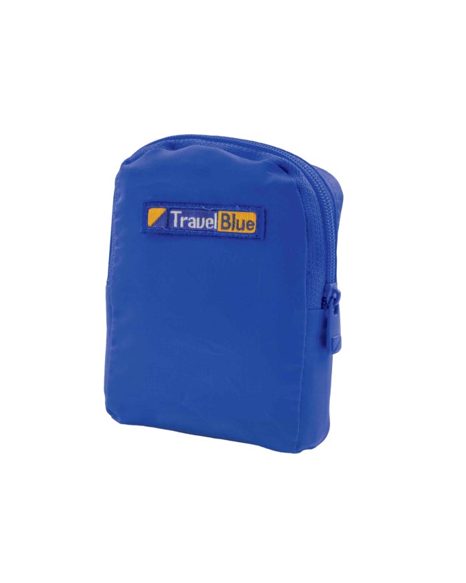 Travel Blue - Borsa con doppio manico pieghevole in poliestere
