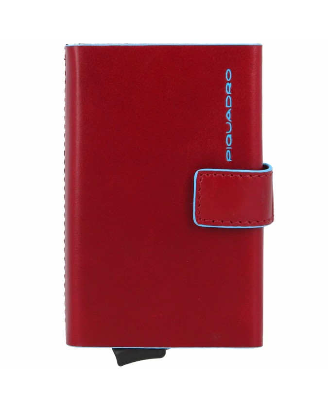 Piquadro - Compact wallet doppio con sliding system Blue Square
