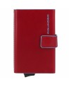Piquadro - Compact wallet doppio con sliding system Blue Square