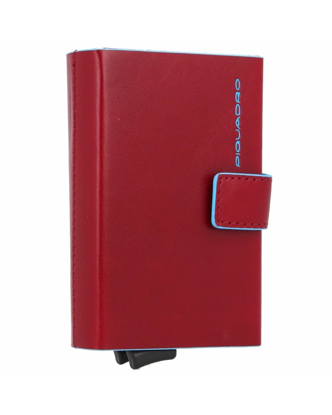 Piquadro - Compact wallet doppio con sliding system Blue Square