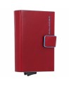 Piquadro - Compact wallet doppio con sliding system Blue Square