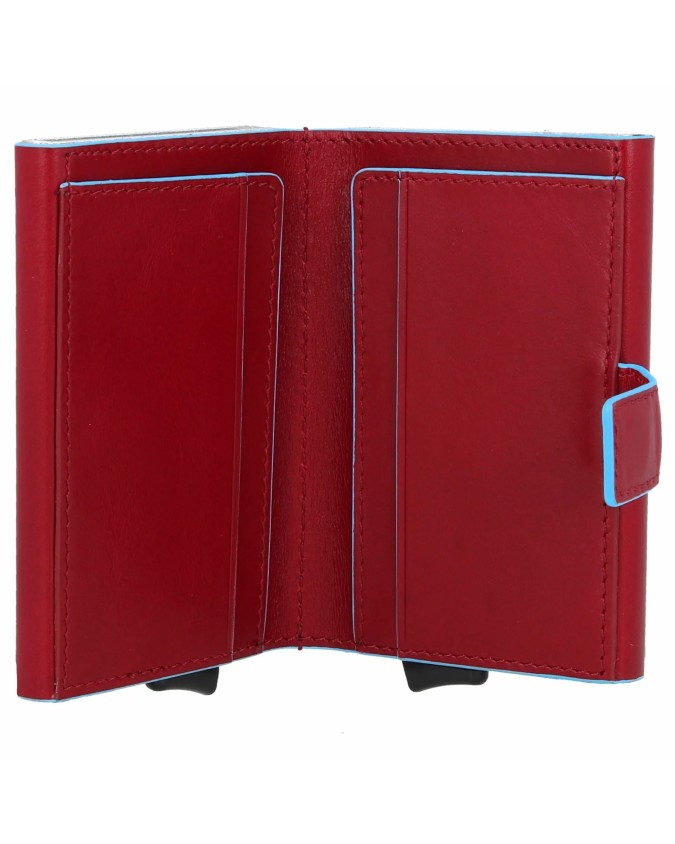 Piquadro - Compact wallet doppio con sliding system Blue Square