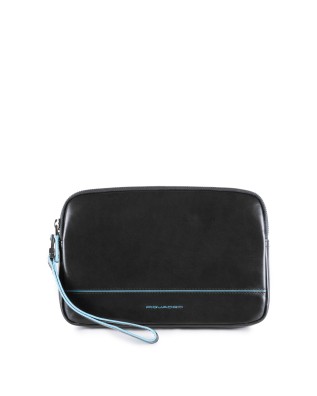 Piquadro - Pochette da polso in pelle uomo Blu Square