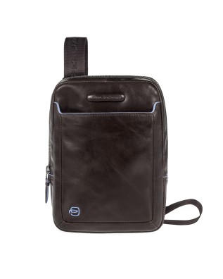 Piquadro - Kleine Ledertasche Blue Square - Mahagoni