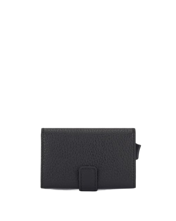 Piquadro - Porta carte di credito in pelle e metallo con protezione anti-frode RFID