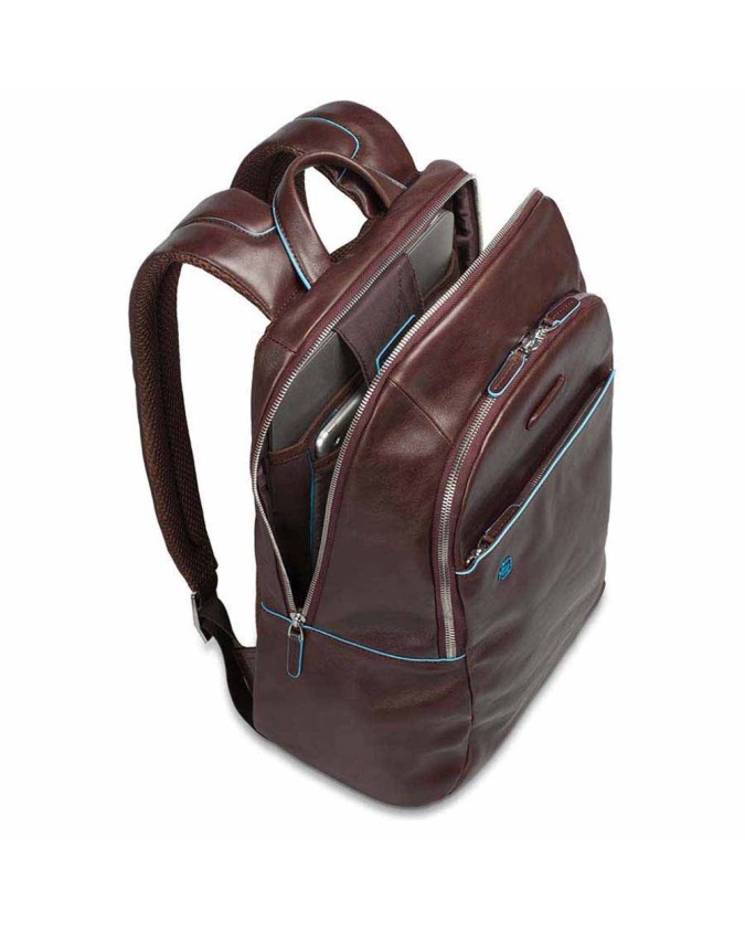 Piquadro - Zaino in pelle porta computer 14'' Blue Square