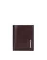 Piquadro - Portafoglio uomo in pelle verticale RFID Blue Square