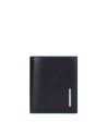 Piquadro - Portafoglio uomo in pelle verticale RFID Blue Square