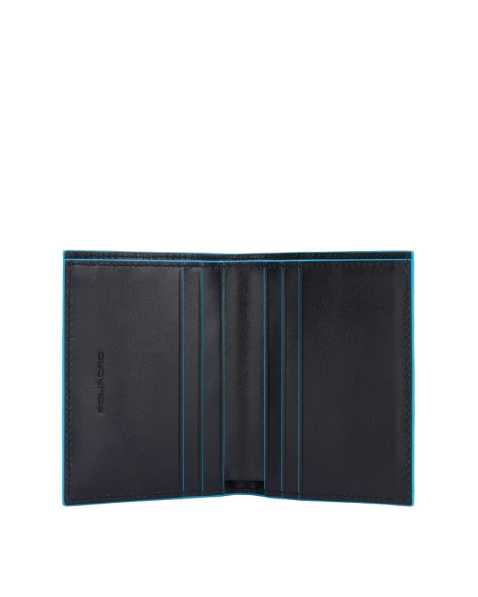 Piquadro - Portafoglio uomo in pelle verticale RFID Blue Square
