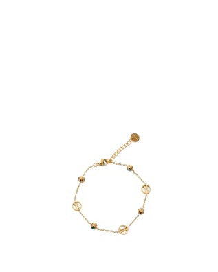 Alviero Martini Prima Classe - Bracciale con logo 1C e zirconi con finish Oro Chiaro