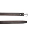Made in Italy - Cintura uomo in pelle con cucitura a contrasto Testa di Moro