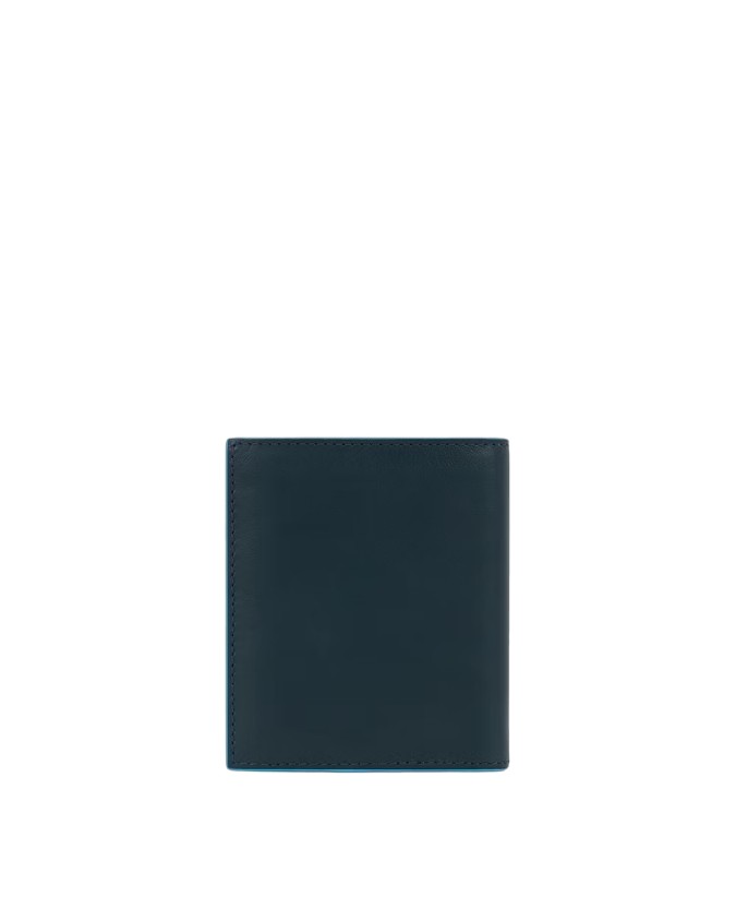 Piquadro - Portafoglio uomo verticale con porta monete RFID Blue Square